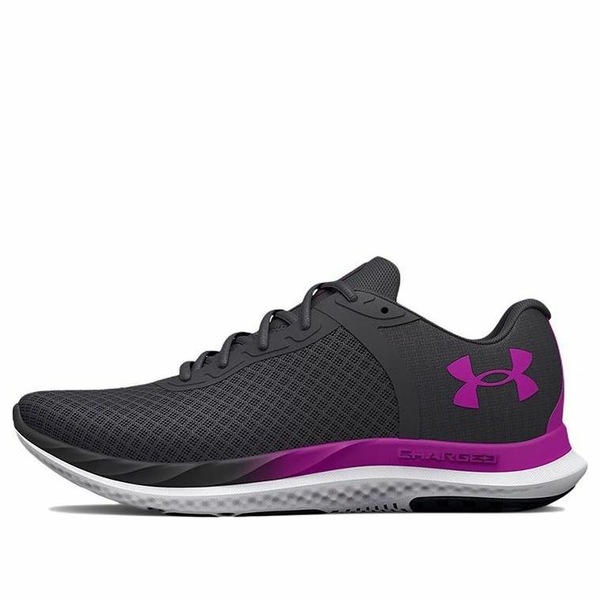 Under Armour アンダーアーマー レディース スニーカー BLACK/PURPLE 【(WMNS) Under Armour Charged Breeze 'Jet Grey Strobe' 3025130-109】 サイズ US_5.5(22.5cm)｜asty