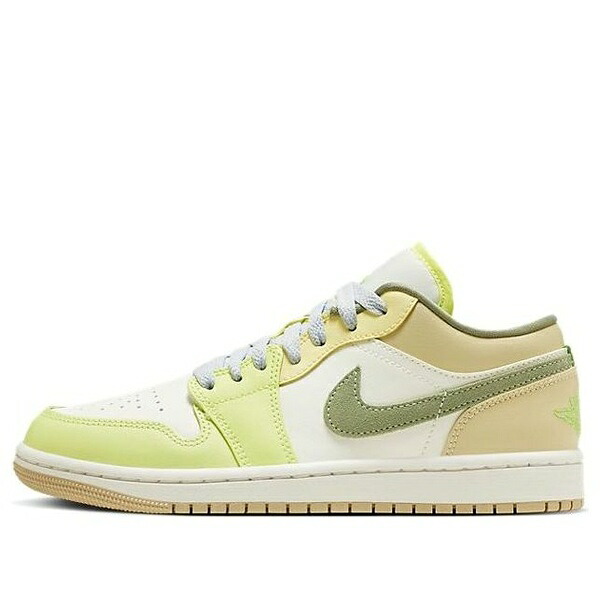 Air Jordan ジョーダン レディース スニーカー Lemon 【(WMNS) Air Jordan 1 Low \u0027Sail Oil Green Light Lemon\u0027 FD9906-131】  大きさ US_7.5(24.5糎)