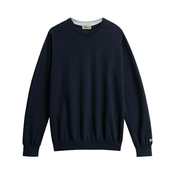 羊毛 分限者 メンズ パーカー・スウェットシャツ アウター Logo-embroidered sweatshirt Blue