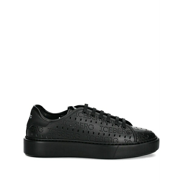 アイスバーグレタス メンズ スニーカー シューズ Perforated leather sneakers Black