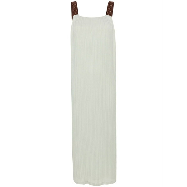 アリジ レディース ワンピース トップス Interwoven-straps pliss茫漏 midi dress Green｜asty