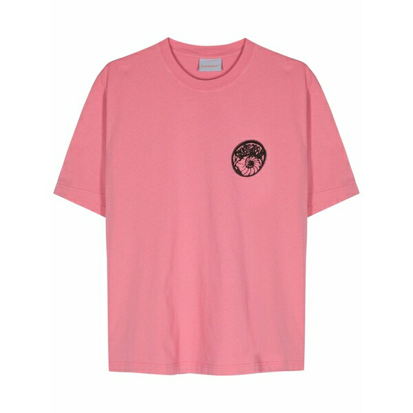 ブルーマーブル メンズ Tシャツ トップス Uolucky logo-print t-shirt Pink