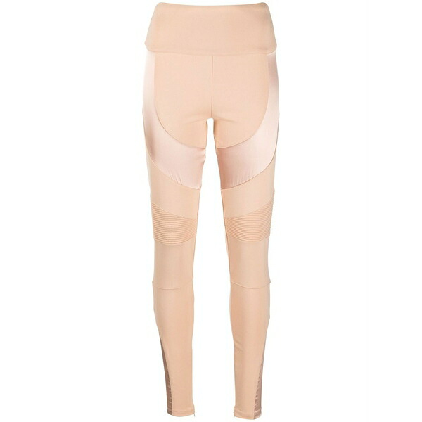 フィリッププレイン レディース カジュアルパンツ ボトムス Panelled biker leggings Neutrals｜asty