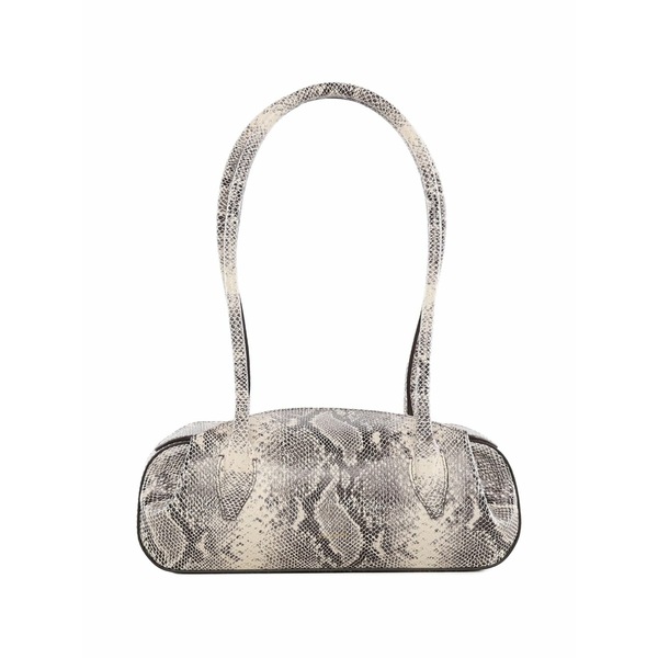 ユゼフィ レディース ショルダーバッグ 御徒面子 Mini oyster embossed-snakeskin shoulder bag Grey