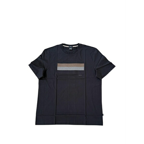 ボス メンズ Tシャツ トップス Graphic regular-fit t-shirt Black｜asty