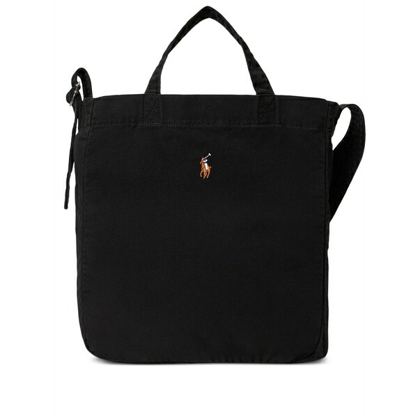 ラルフローレン メンズ トートバッグ 御徒面子 Logo-embroidered tote bag Black