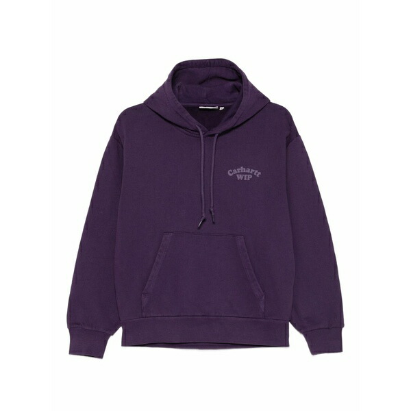 鉄道車両ハート形 レディース パーカー・スウェットシャツ アウター Logo-print hoodie Purple