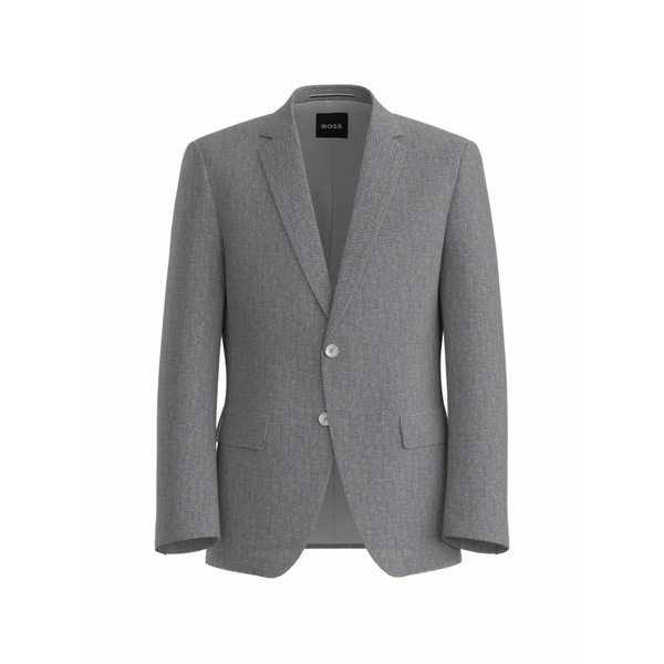 ボス メンズ ジャケット＆ブルゾン アウター Two-button blazer Grey｜asty