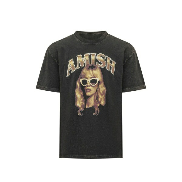 アミッシュ メンズ ティーシャツ トップス Graphic-print t-shirt Black トップス-Tシャツ・カットソー-メンズファッション