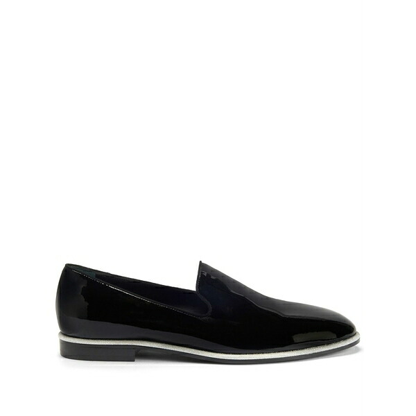 ジュゼッペザノッティ メンズ スリッポン・ローファー シューズ Vilbert patent-finish leather loafers Black｜asty
