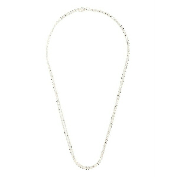 エマニュエレ ビコッキ メンズ ネックレス・チョーカー アクセサリー Double-chain necklace Silver｜asty