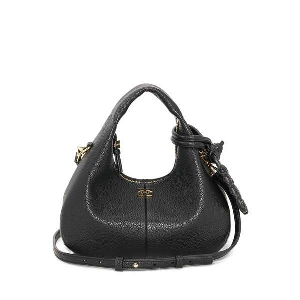 ガニー レディース トートバッグ バッグ Mini textured leather tote bag Black｜asty