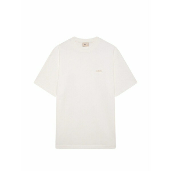 オートリー メンズ Tシャツ トップス Logo-embroidered t-shirt White|asty