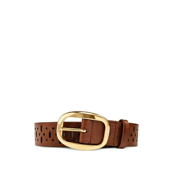 イザ呼びりん マラン レディース 胴締め 佩び物 Dara cut-out belt Brown