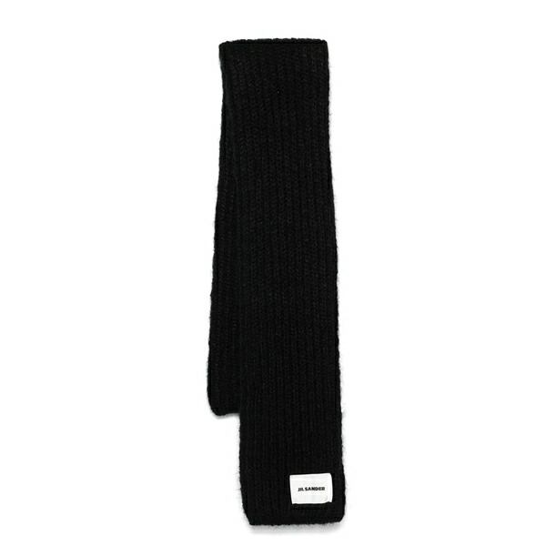 ジル・サンダー メンズ えり巻き・袈裟・えり巻き 付属物 Chunky ribbed scarf Black