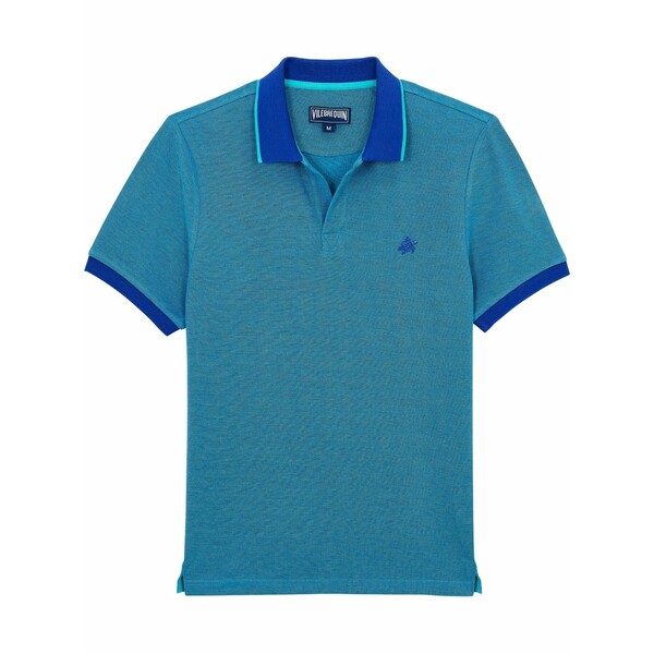 ヴィルブレクイン メンズ ポロシャツ トップス Cotton polo shirt Blue｜asty