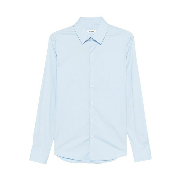 サンドロ メンズ シャツ トップス Long-sleeved shirt Blue|asty