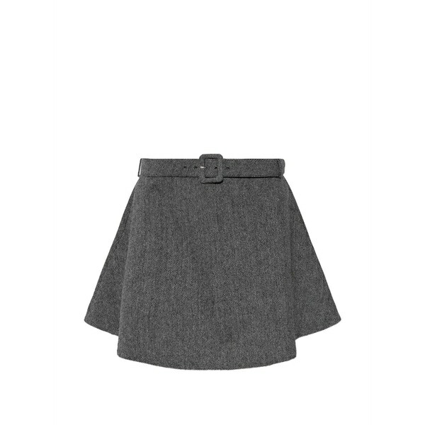 セルフ・ポートレイト レディース スカート ボトムス Belted a-line mini skirt Grey|asty