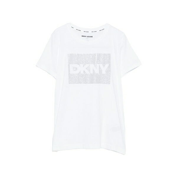 ダナ キャラン ニューヨーク州 レディース プルオーバー トップス Rhinestone-detail t-shirt  White