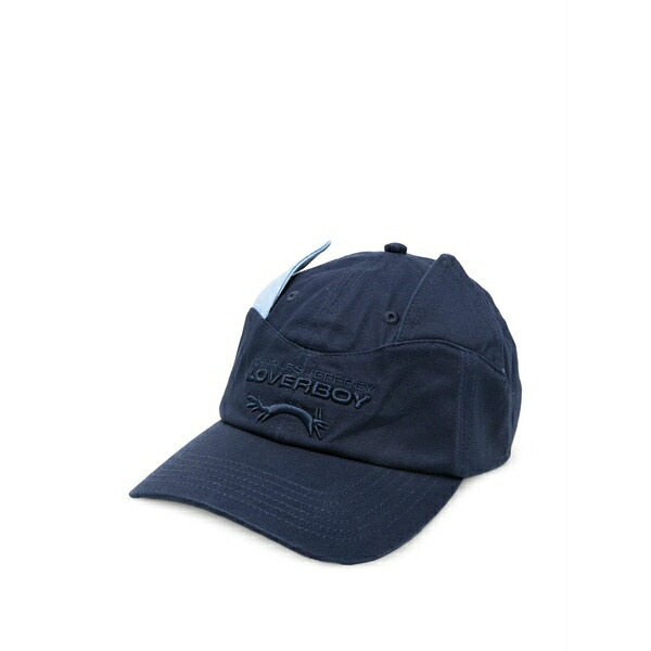 プリンスチャールズ島・ジェフリー メンズ かぶり笠 付属品 Ears-detail colourblock baseball cap Blue