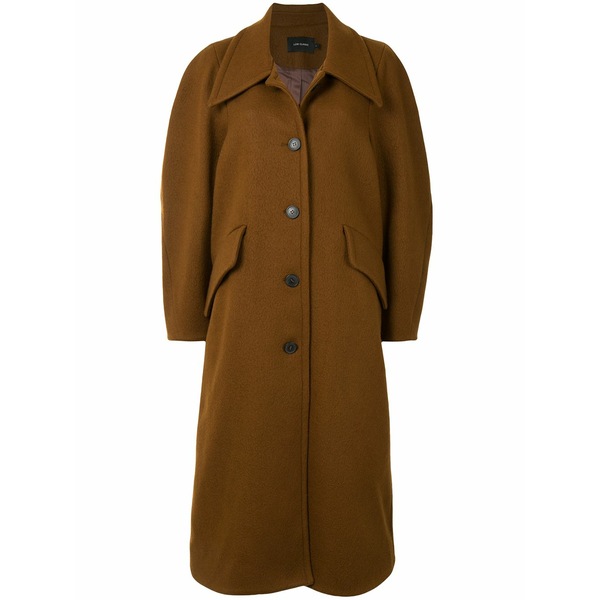 ファースト 古典派音楽 レディース 厚地の外套 アウター Oversize wool coat Brown