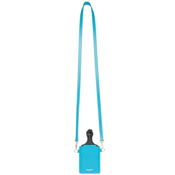 ボッター メンズ ショルダーバッグ 御徒面子 Afro comb leather bag Blue