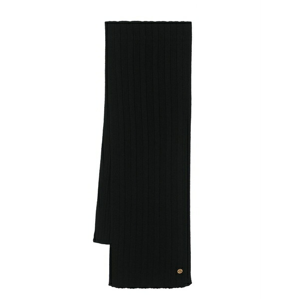 ヴェルサーチ メンズ マフラー・ストール・スカーフ アクセサリー Medusa ribbed scarf Black|asty