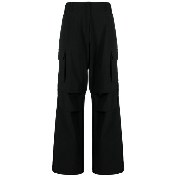 コペルニ レディース カジュアルパンツ ボトムス Wide-leg cargo trousers Black｜asty