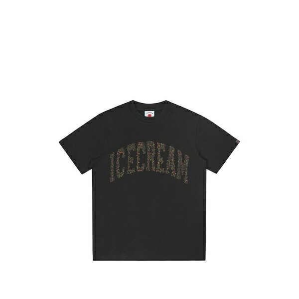 アイスクリーム メンズ Tシャツ トップス Round-neck logo t-shirt Black|asty