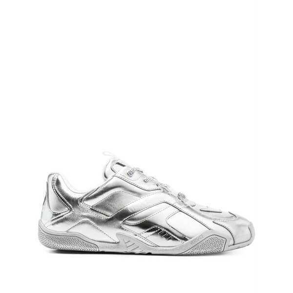 ヴェルサーチ メンズ スニーカー シューズ Galaxia metallic sneakers Silver｜asty