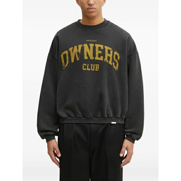リプレゼント メンズ パーカー・スウェットシャツ アウター Lettering sweatshirt Black