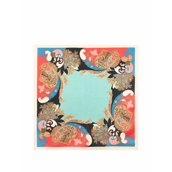 エトロ レディース えり巻き・袈裟・えり巻き 付属物 Floral paisley scarf Blue