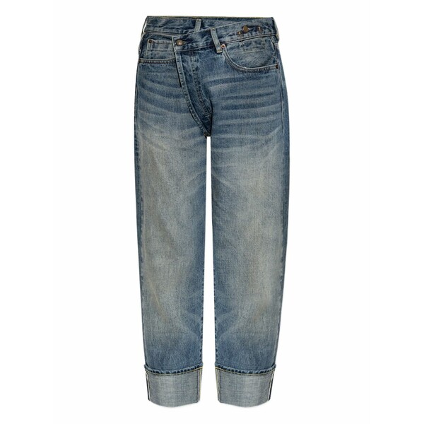 アールサーティーン レディース デニムパンツ ボトムス Crossover-waist jeans Blue|asty