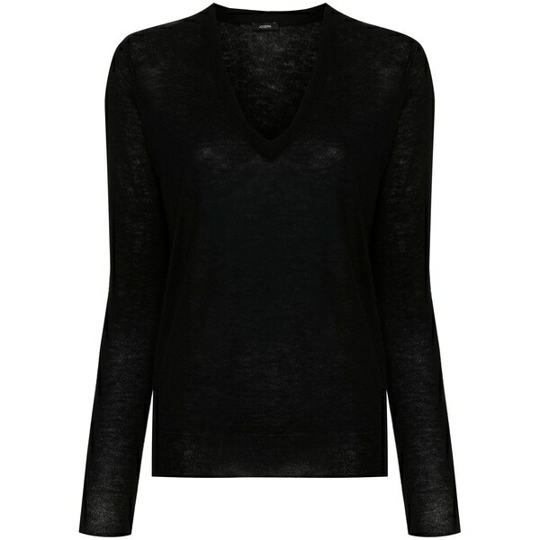 ジョセフ レディース 編み物\u0026スウェーター アウター V-neck cashmere jumper Black