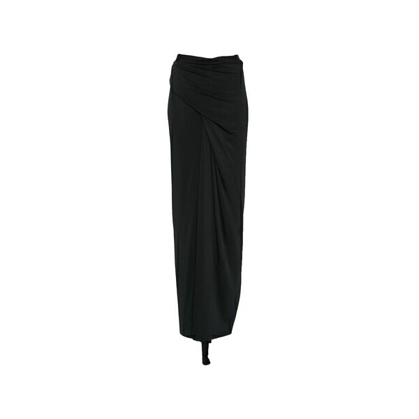 リックオウエンスリリーズ レディース スカート ボトムス Draped asymmetric skirt Black｜asty 79,090円