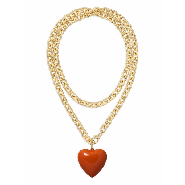 ロクサンヌ・アスリン レディース ネックレス・チョーカー・ペンダントトップ アクセサリー The big puffy heart-charm necklace Gold｜asty