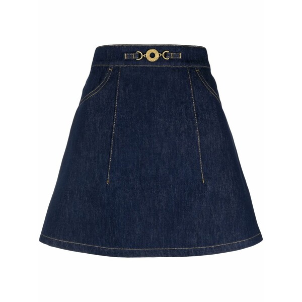 ジャンパトゥ レディース スカート ボトムス Organic-denim a-line miniskirt Blue｜asty