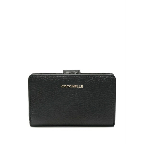 コチネレ レディース 紙入れ 付属品 Metallic soft leather wallet Black