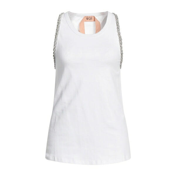【送料無料】 ヌメロ ヴェントゥーノ レディース Tシャツ トップス Tank tops White｜asty