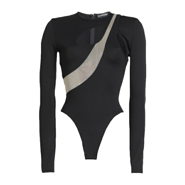 【貨物輸送無料】 デヴィッド コーマ レディース ティーシャツ トップス Bodysuits Black