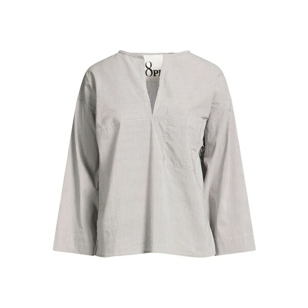【貨物輸送無料】 エイト・ピーエム レディース ティーシャツ トップス Tops Grey