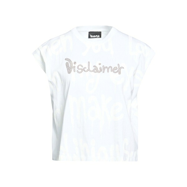【貨物輸送無料】 ディスクレイマー レディース プルオーバー トップス T-shirts White
