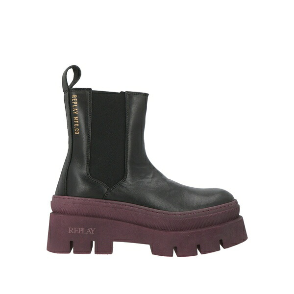 【貨物輸送無料】 リプレー レディース ブーツ シューズ Ankle boots Black
