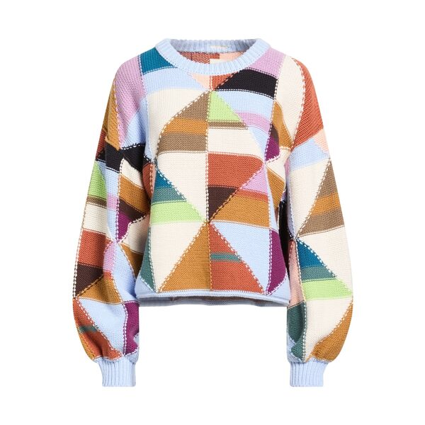 【貨物輸送無料】 母ちゃん レディース 編み物\u0026プルオーバー アウター Sweaters Azure