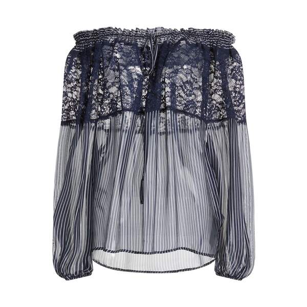 【送料無料】 エルマンノ シェルヴィーノ レディース Tシャツ トップス Tops Blue|asty