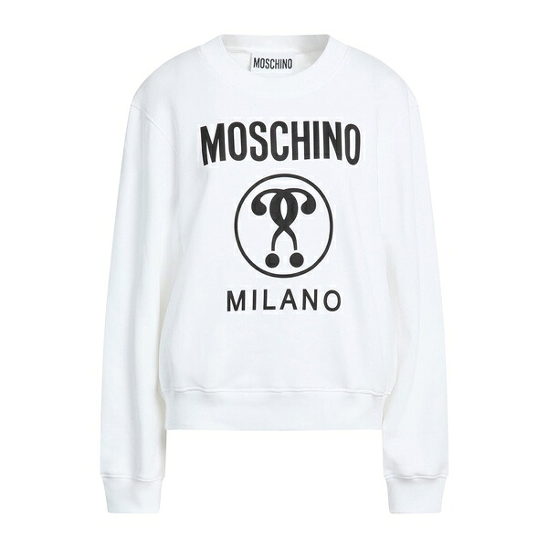 【貨物輸送無料】 モスキーノ レディース パーカー・スウェットシャツ アウター Sweatshirts White
