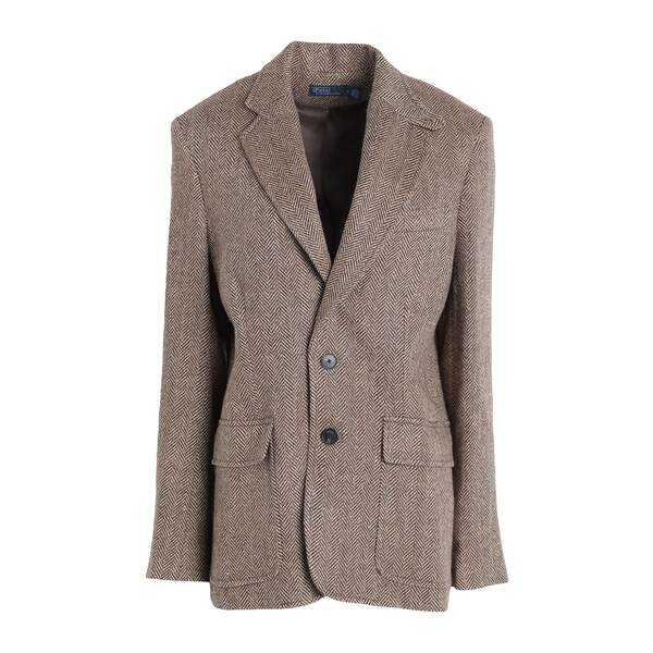 【貨物輸送無料】 ラルフローレン レディース 上衣＆上衣 アウター Blazers Brown