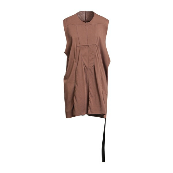 【貨物輸送無料】 リックオウエンス レディース プルオーバー トップス T-shirts Brown