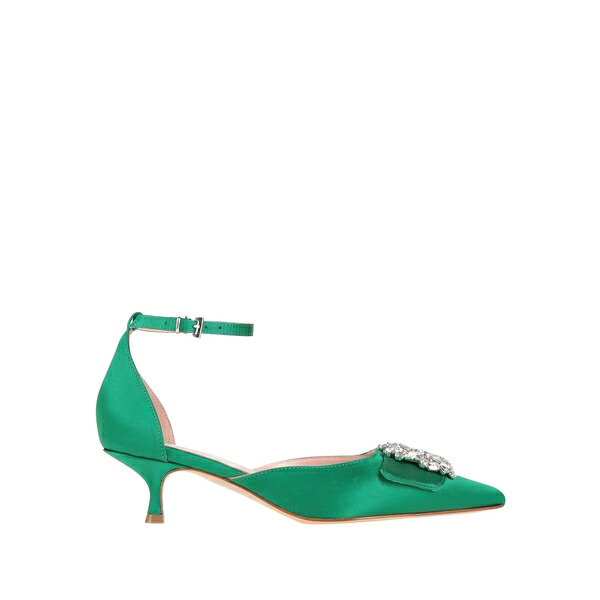 【貨物輸送無料】 アンナ・エフ レディース パンプス シューズ Pumps Green