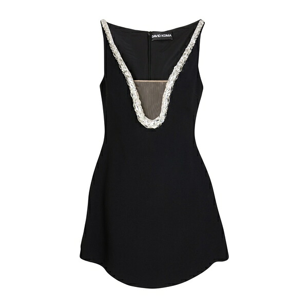 【貨物輸送無料】 デヴィッド コーマ レディース 衣裳 トップス Mini dresses Black